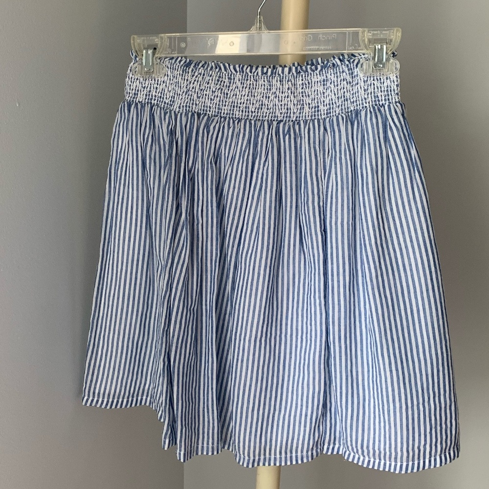 Striped Elastic Skirt